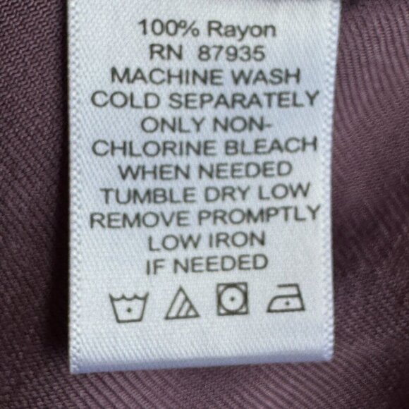 LOGO by Lori Goldstein Oversized Tunic Lilac Popover Henley Side Pockets  Size 8 - Picture 7 of 8